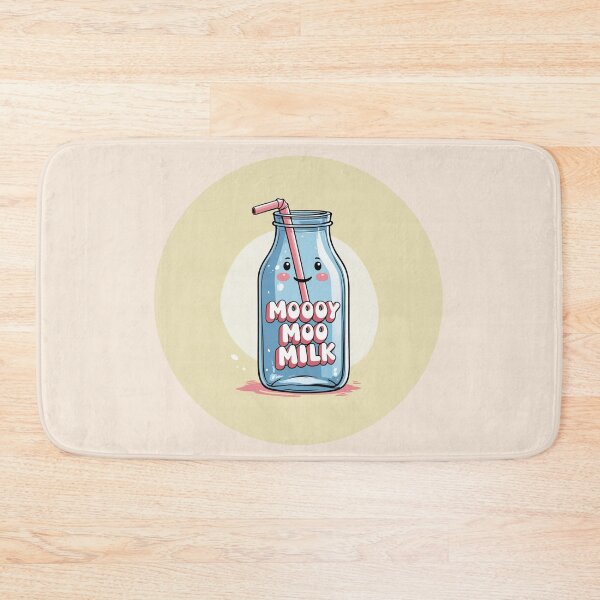 Item preview, Moody Moo Milk – Cute Retro Milk Bottle with Attitude designed and sold by Small Joy Supply.