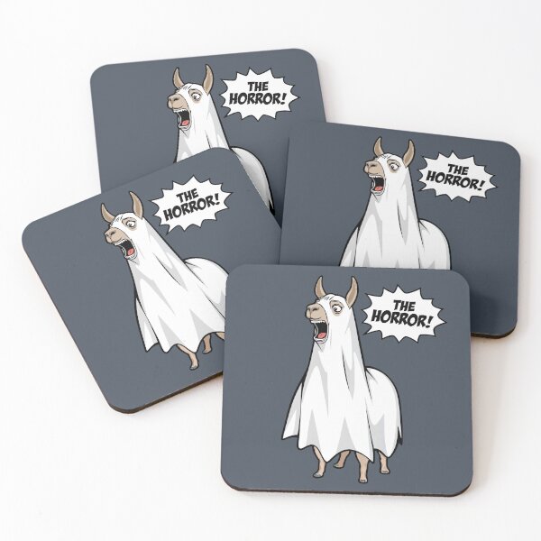 Item preview, Halloween Drama Llama - "The Horror!" Sticker designed and sold by WHITE FANGS.