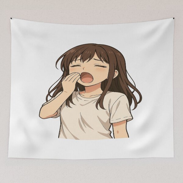 Item preview, yawning anime girl designed and sold by Futured1.