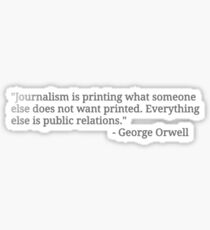 Journalism ≠ PR Sticker