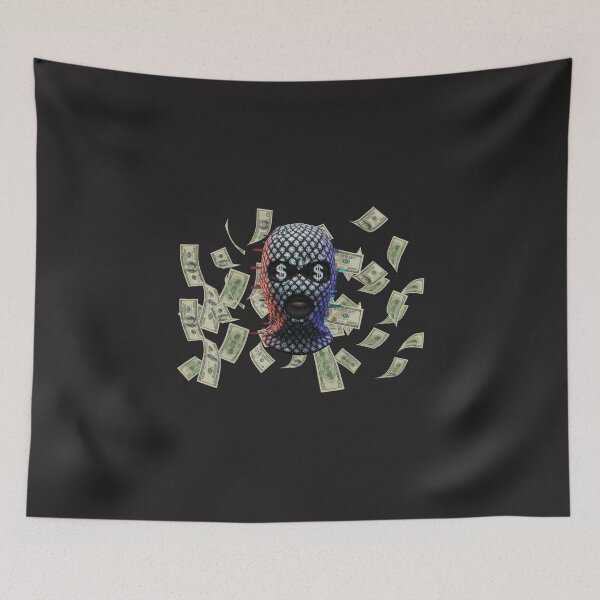 Item preview, Diamond Balaclava with Dollar Eyes and Flying Cash Design designed and sold by Y2KULT.