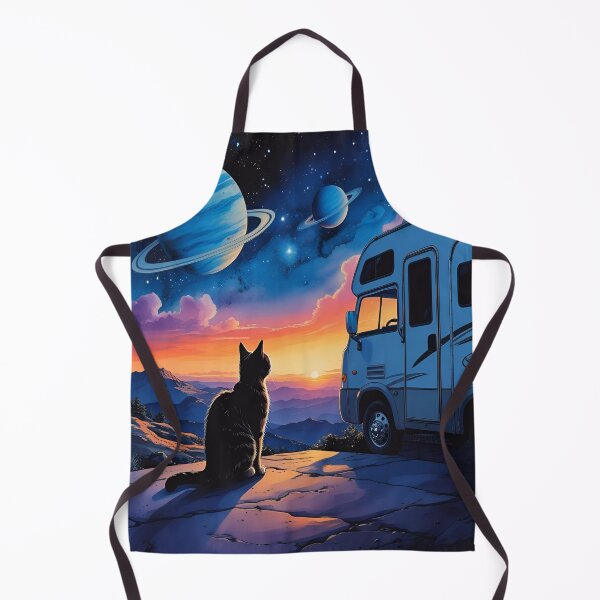 Item preview, Stargazing Cat on Motorhome Vacation designed and sold by EschatonGarden.