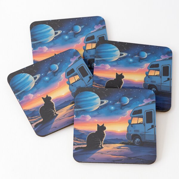 Item preview, Stargazing Cat on Motorhome Vacation designed and sold by EschatonGarden.