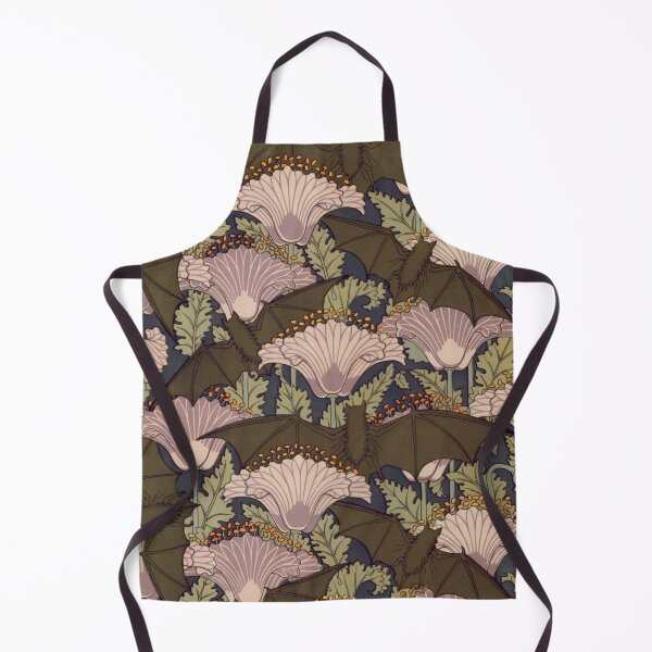 Item preview, Bats and Poppies – Art Nouveau Revival designed and sold by StoryWovenCo.