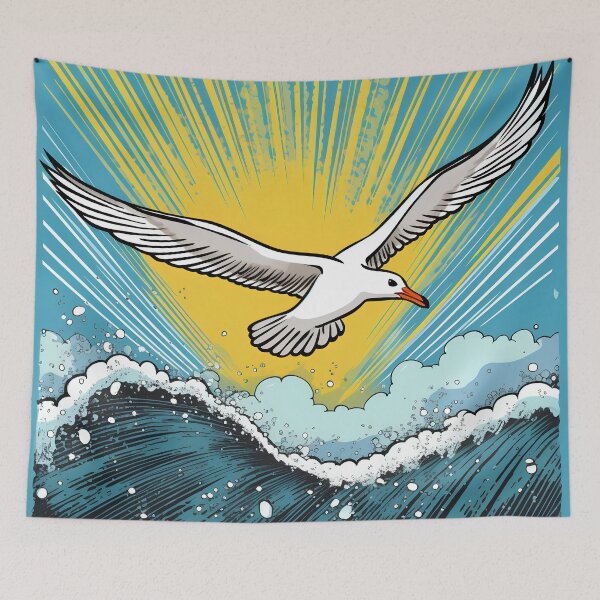 Item preview, Pop Art Seagull Over Ocean designed and sold by Windy-market.