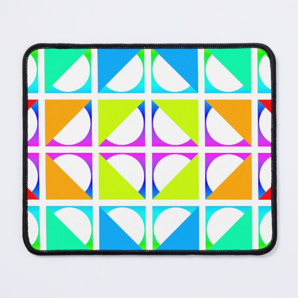 Item preview, Retro Modern Design 17-8: Thirty-Six Right Triangles in Rainbow Colors with White Circles designed and sold by SBVillard.