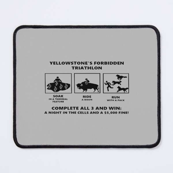 Item preview, Yellowstone Triathlon (black & grey) designed and sold by jhanjones2010.