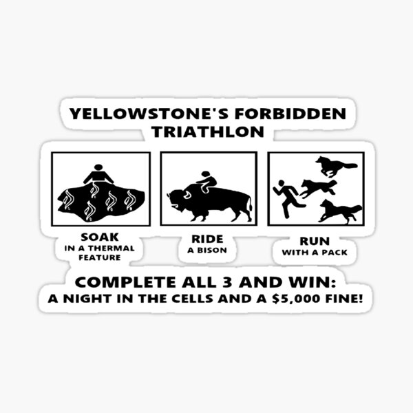 Item preview, Yellowstone Triathlon (black & grey) designed and sold by jhanjones2010.