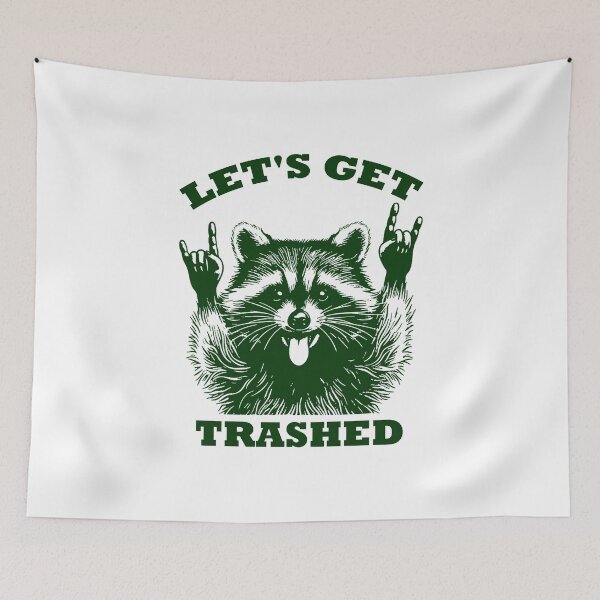 Item preview, Lets Get Trashed Raccoon Stuff Trash Panda Funny Raccon designed and sold by Frizz-Nie.