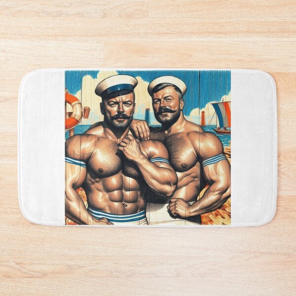 Item preview, 1920s French Vintage Gay Sailors Gay Bear Pride Graphic Design designed and sold by ItsAKinkThing.