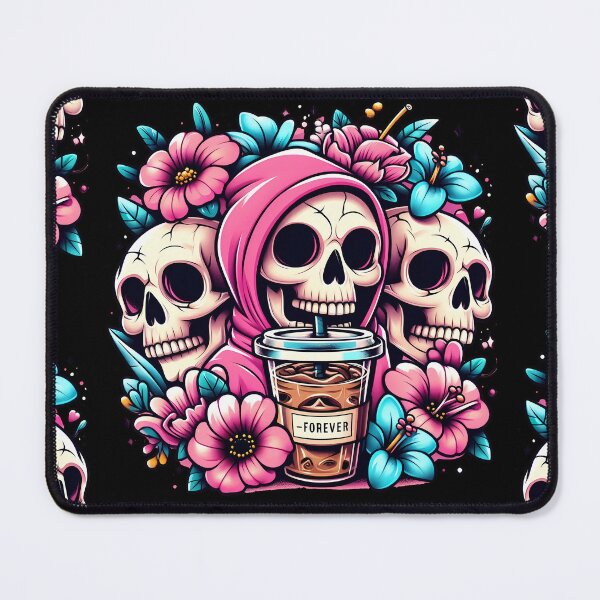 Item preview, Floral Skull Coffee Forever Art designed and sold by KMHArts.