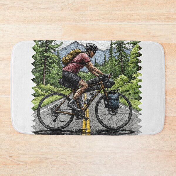 Item preview, Bikepacking Cyclist in the Heart of the Mountains designed and sold by All-Shopping.