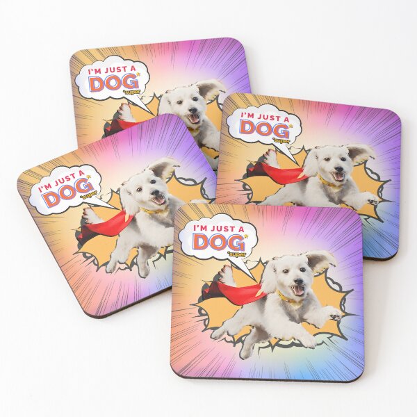 Item preview, Krypto the Super Dog - I'm just a dog* (with colorful background) designed and sold by Sototos® ⭐⭐⭐⭐⭐.