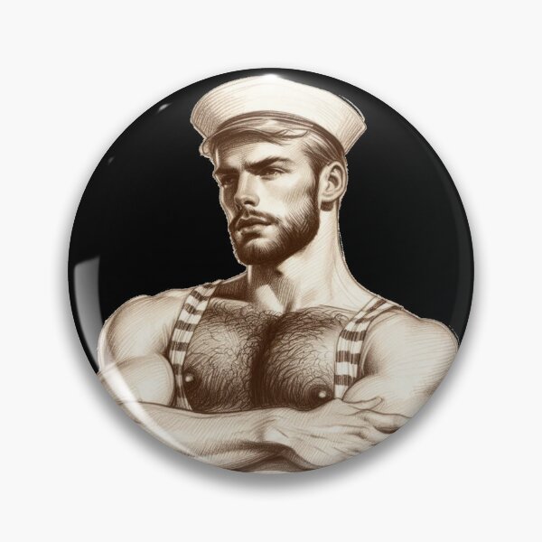 Item preview, 1940s Vintage Sailor "Deep Seas" San Francisco Tom of Finland Tribute Gay Pride Graphic Design designed and sold by ItsAKinkThing.