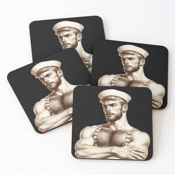 Item preview, 1940s Vintage Sailor "Deep Seas" San Francisco Tom of Finland Tribute Gay Pride Graphic Design designed and sold by ItsAKinkThing.