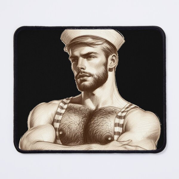 Item preview, 1940s Vintage Sailor "Deep Seas" San Francisco Tom of Finland Tribute Gay Pride Graphic Design designed and sold by ItsAKinkThing.