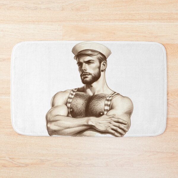 Item preview, 1940s Vintage Sailor "Deep Seas" San Francisco Tom of Finland Tribute Gay Pride Graphic Design designed and sold by ItsAKinkThing.