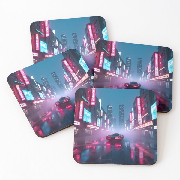 Item preview, “Neon Tokyo Nights – Cyberpunk Future City” designed and sold by Cullinan Art.