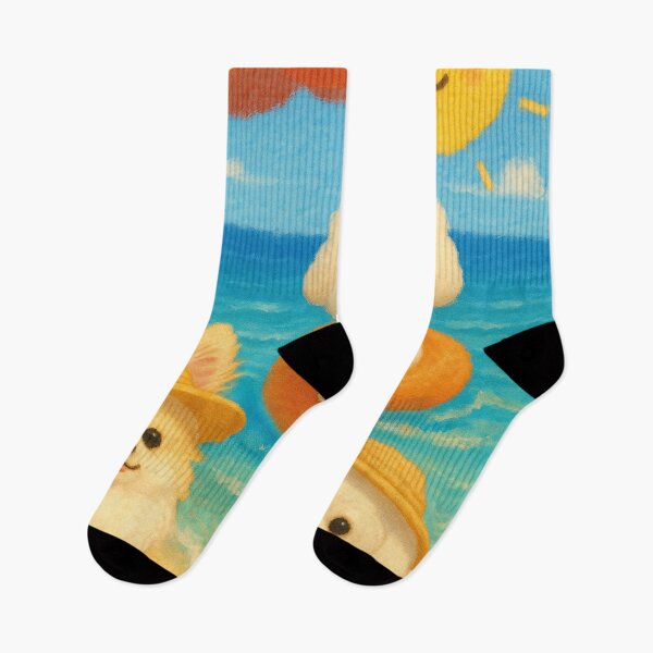Item preview, cute dogs on the beach designed and sold by Mauswohn.