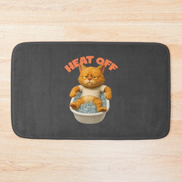 Item preview, Grumpy Cat in Ice Bath – Summer Heat Off Chill Mode designed and sold by iamwonderkitty.