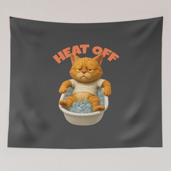 Item preview, Grumpy Cat in Ice Bath – Summer Heat Off Chill Mode designed and sold by iamwonderkitty.