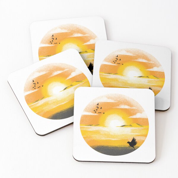 Item preview, Golden Horizon – Tranquil Sunset Artwork designed and sold by kaviyadesigns.