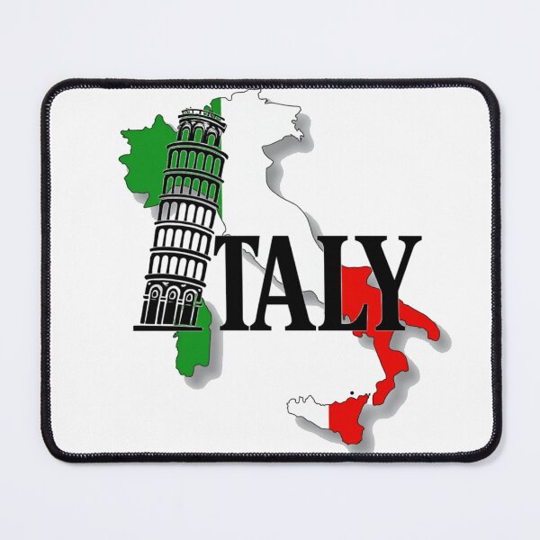 Item preview, Italy Map Flag Shirt with Leaning Tower of Pisa designed and sold by QSHOOLKA.