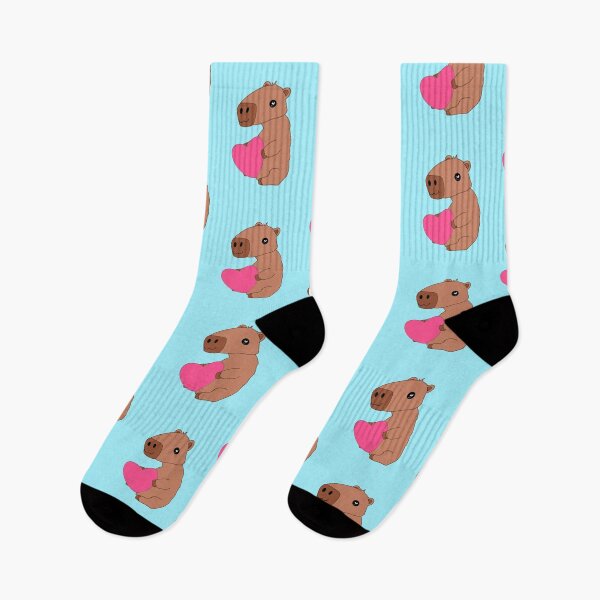 Item preview, Capybara love heart cute sticker design kawaii cozy animal designed and sold by HyDrewThese.
