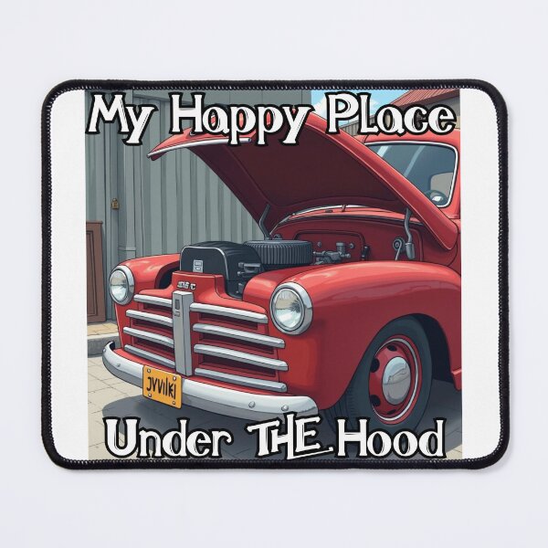 Item preview, My Happy Place Under The Hood designed and sold by RacerCatBrand.