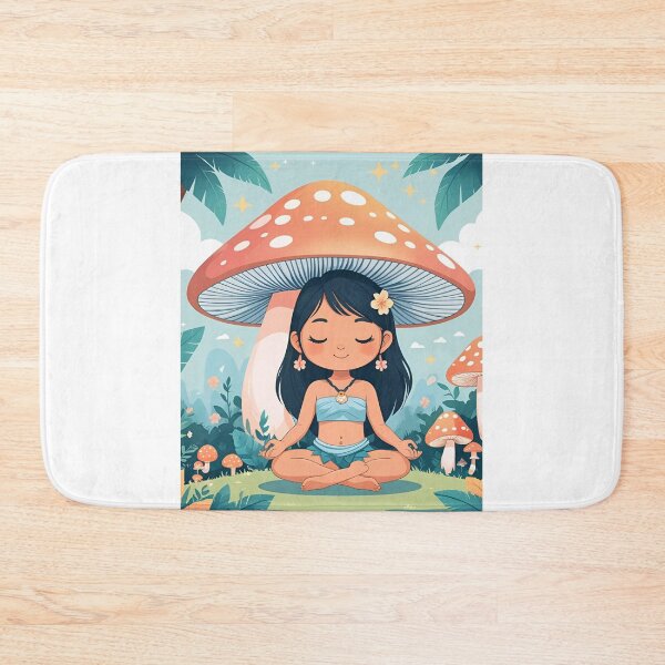 Item preview, Mushroom Meditation – Calm Forest Spirit Illustration 2 designed and sold by modishwelt.