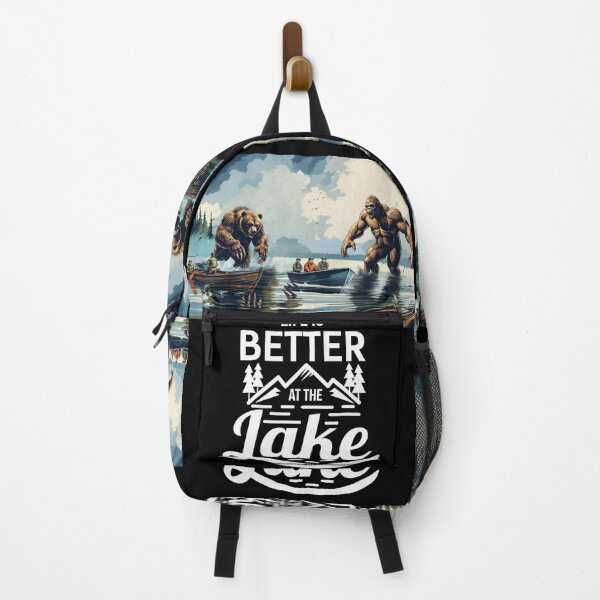 Item preview, Sasquatch and a Grizzly Bear Life is better at the Lake   designed and sold by RodimusG1Art.