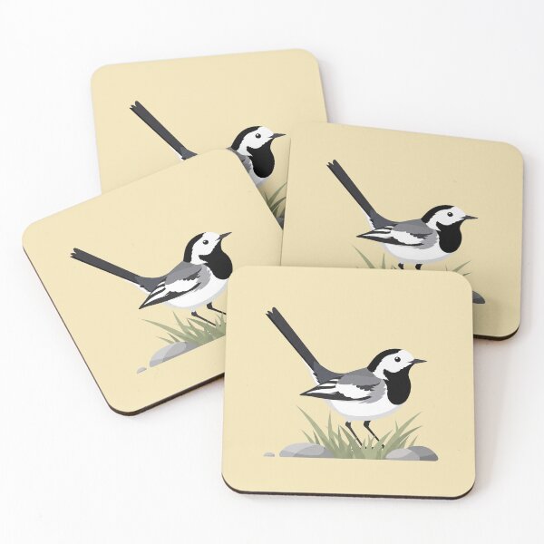 Item preview, The White Wagtail - Minimalist Wagtail Art designed and sold by TheArtEngineer.