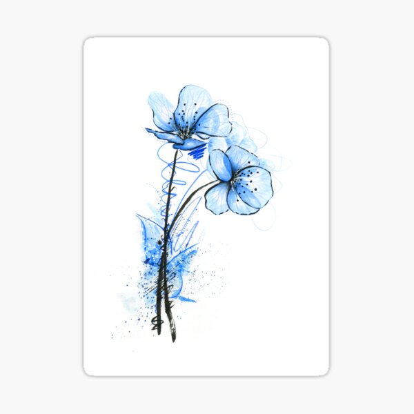 Blaue Blume Sticker