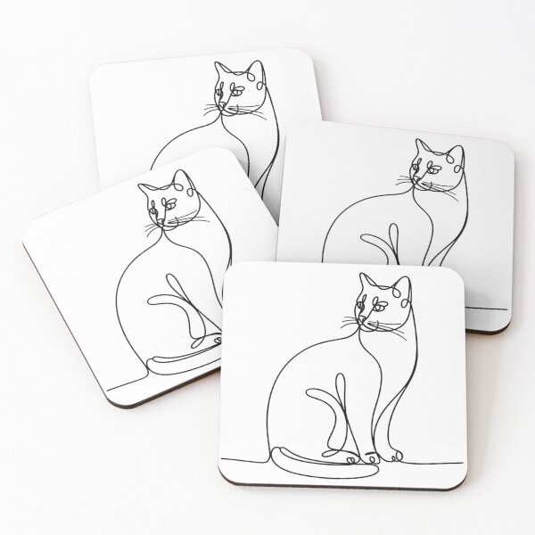 Item preview, One Line Cat Drawing – Modern Minimal Design designed and sold by CatLifeDesign.