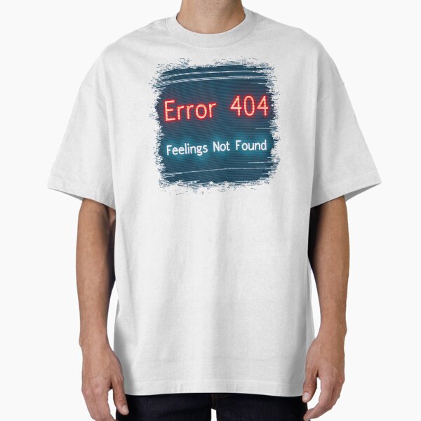 Vista previa del artículo con la obra «Error 404: sentimientos no encontrados», diseñado y vendido por a2zbuyshop.