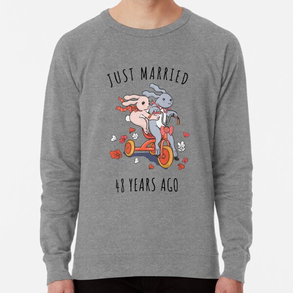 Just Married 48 Years Ago - 48th Anniversary Couple Bunnies Tee