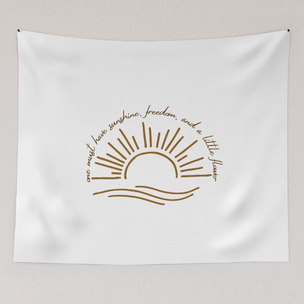 Item preview, One must have sunshine, freedom and a little flower sun quote designed and sold by Sage&Sea.