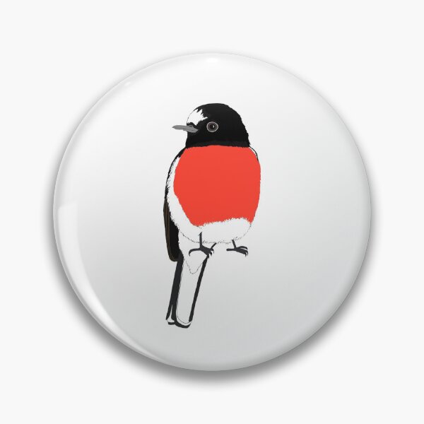 Item preview, Australian Bird Scarlet Robin Illustration designed and sold by SylviaClareBirdArt.