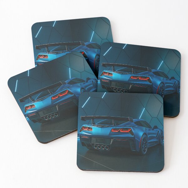 Item preview, Sports Car in Futuristic Showroom With Geometric Led Lights designed and sold by RevUpDesign.