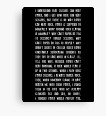 Rock Paper And Scissors Canvas Print