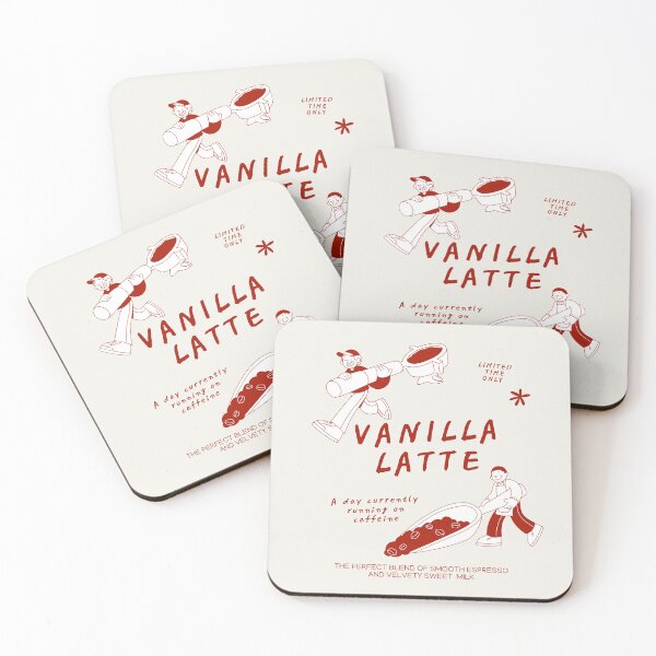 Item preview, Vanilla Coffee Club – Fun Red Coffee Lover Wall Art designed and sold by SmolSummer.Homie.