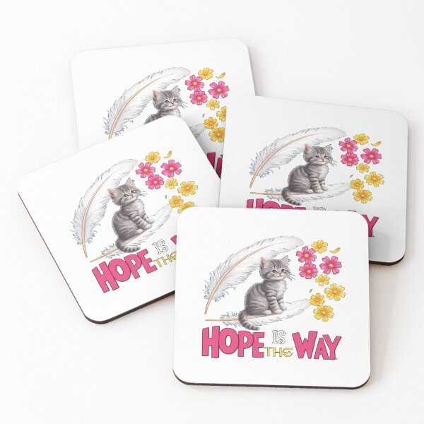 Item preview, Hope is the Way" Cat T-Shirt/MotivationalTShirt, PositiveVibesTee, InspirationalClothing,  UpliftingMessage, CatLoverTShirt, designed and sold by NinaCreator.