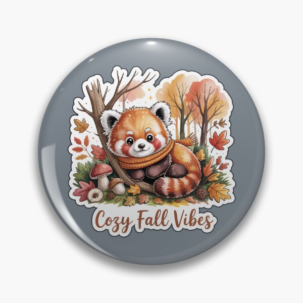 Item preview, Cozy Fall Vibes | Cute Red Panda Autumn Sticker designed and sold by Nuist25.