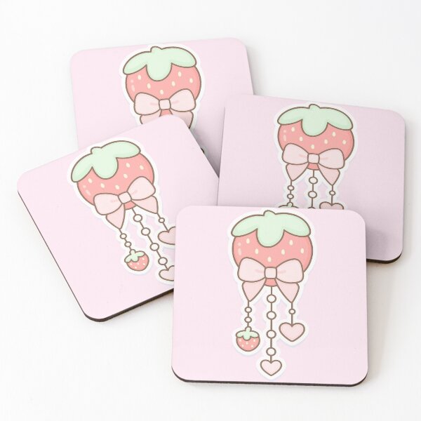 Item preview, Strawberry Charm Drop – Kawaii Pastel  designed and sold by BerryMii.