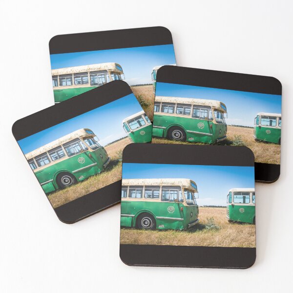 Item preview, Old Green Buses designed and sold by Dreamscape Eclectic .