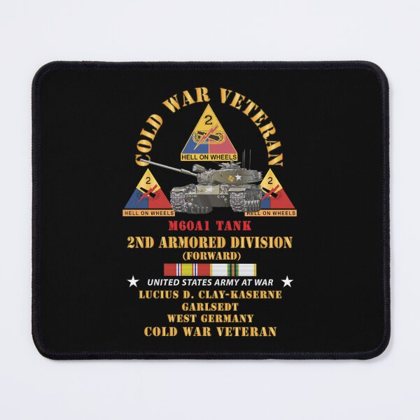 Item preview, Army - Cold War Vet - 2nd Armored Division - Lucius D. Clay Kaserne, Garlstedt, Germany - M60A1 Tank w COLD SVC X 300 designed and sold by Military Insignia Products.