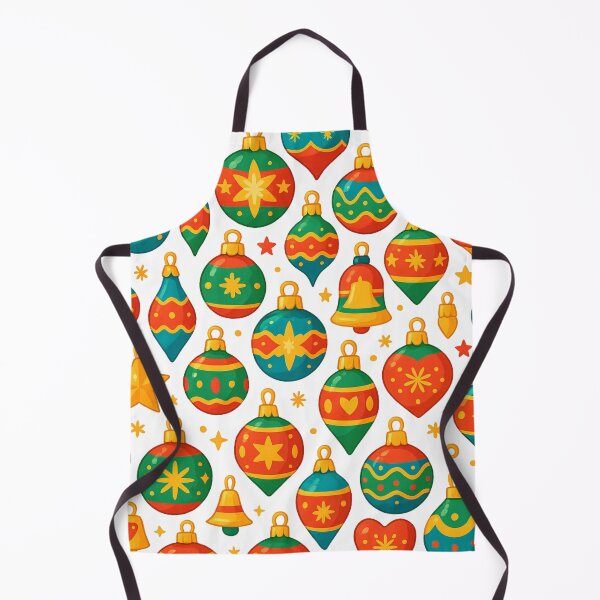 Item preview, Colorful Christmas Ornaments Pattern - Holiday Cheer Design designed and sold by Myra365Art.