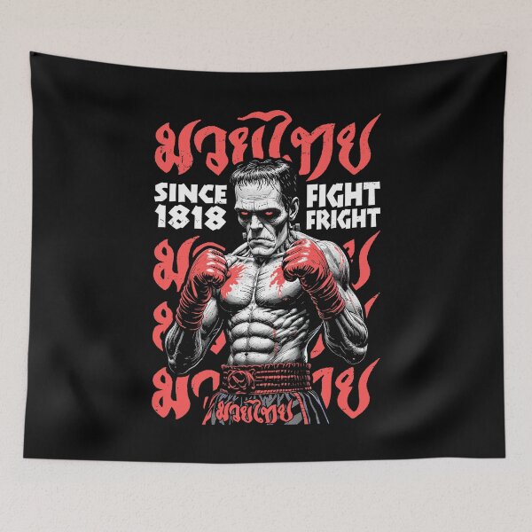 Item preview, Muay Thai Boxing MMA Fighter Frankenstein Fight Fright designed and sold by GrandeDuc.