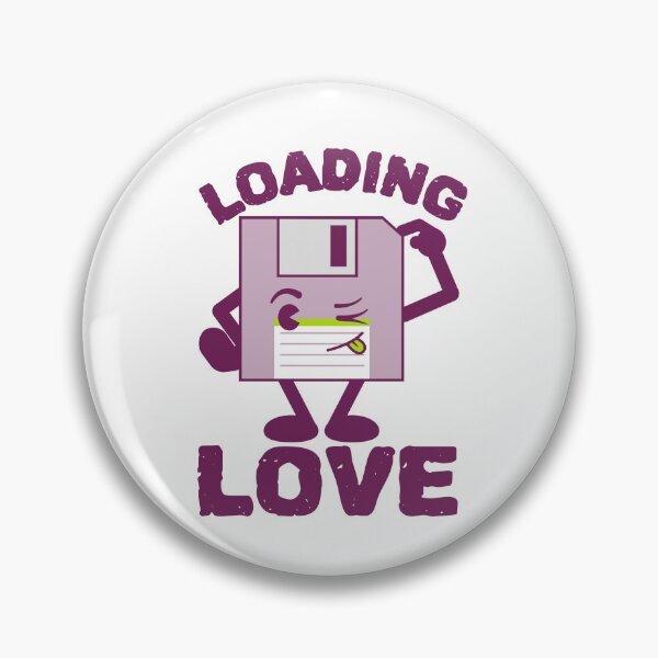 Item preview, Retro Floppy Disk Loading Love Design – Cute Tech Nostalgia Gift for Geeks & Gamers designed and sold by crazydotdesigns.