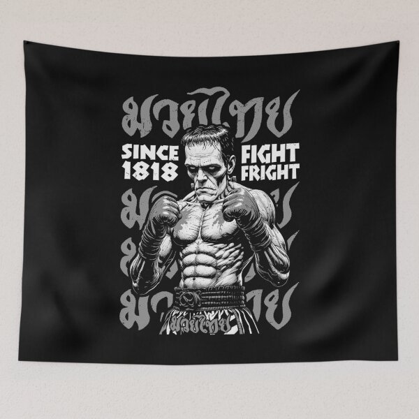 Item preview, Muay Thai Boxing MMA Fighter Frankenstein Fight Fright designed and sold by GrandeDuc.